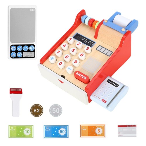 Soka wooden cash register - cash,