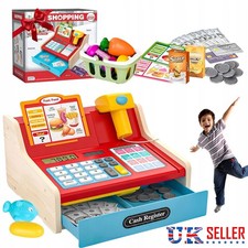 Wooden Toy Cash Register for